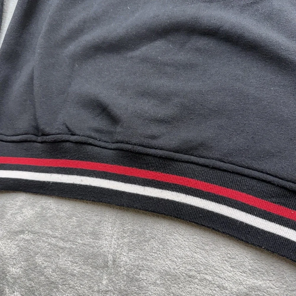 Italy Firenze Black And Red Full Zip Jacket Size Small